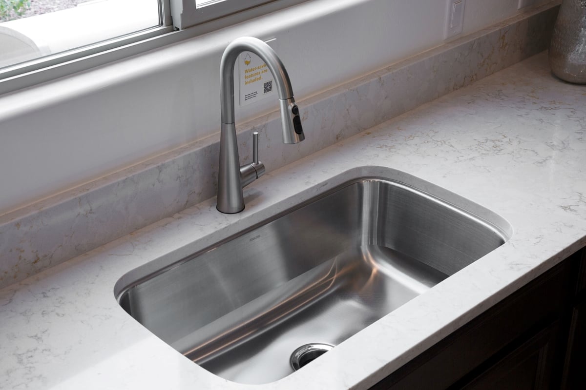 Single-basin, undermount kitchen  sink