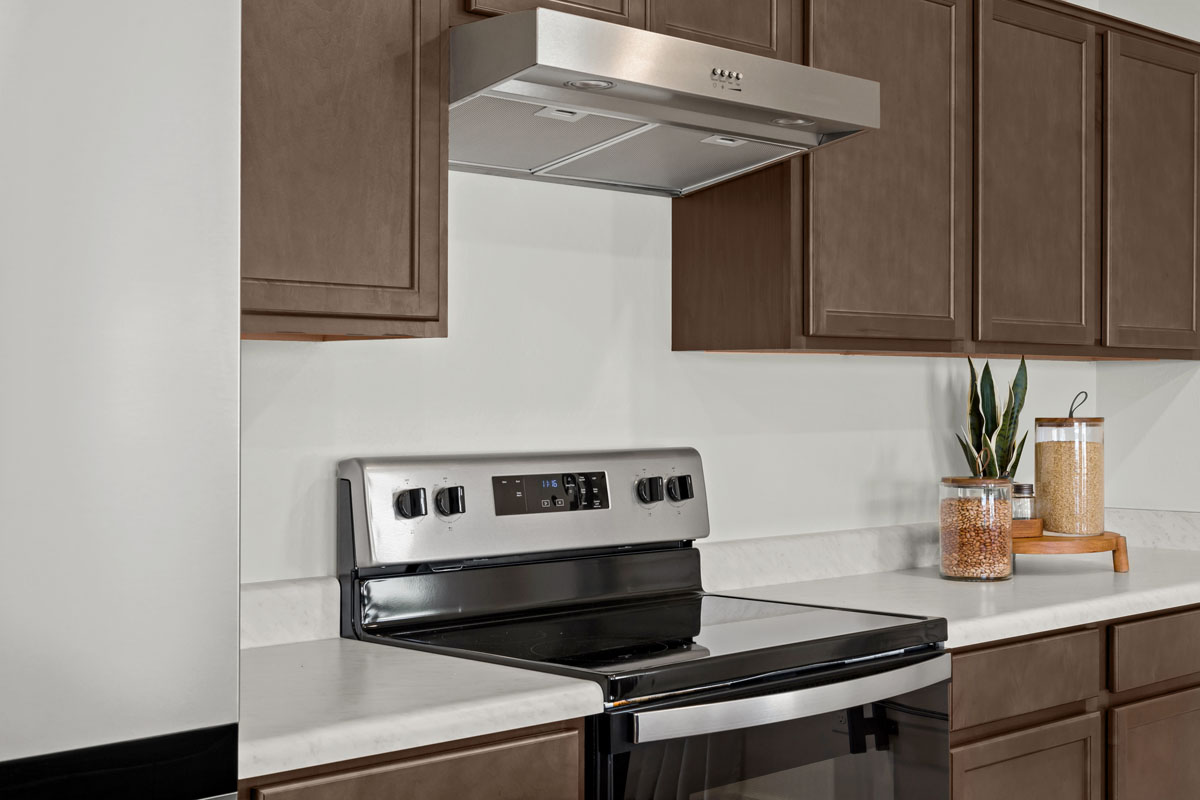 Stainless steel kitchen appliances