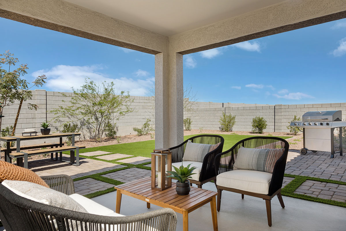 Covered back patio