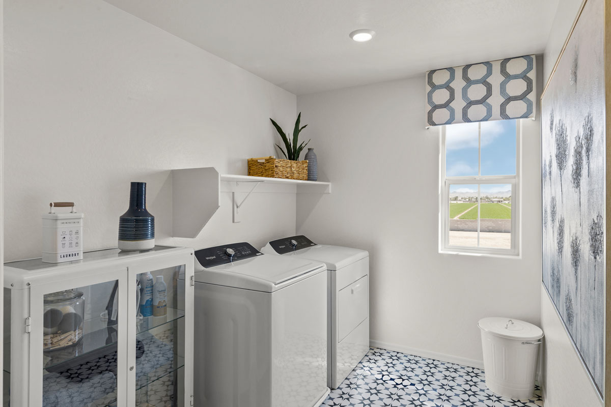 Spacious laundry room