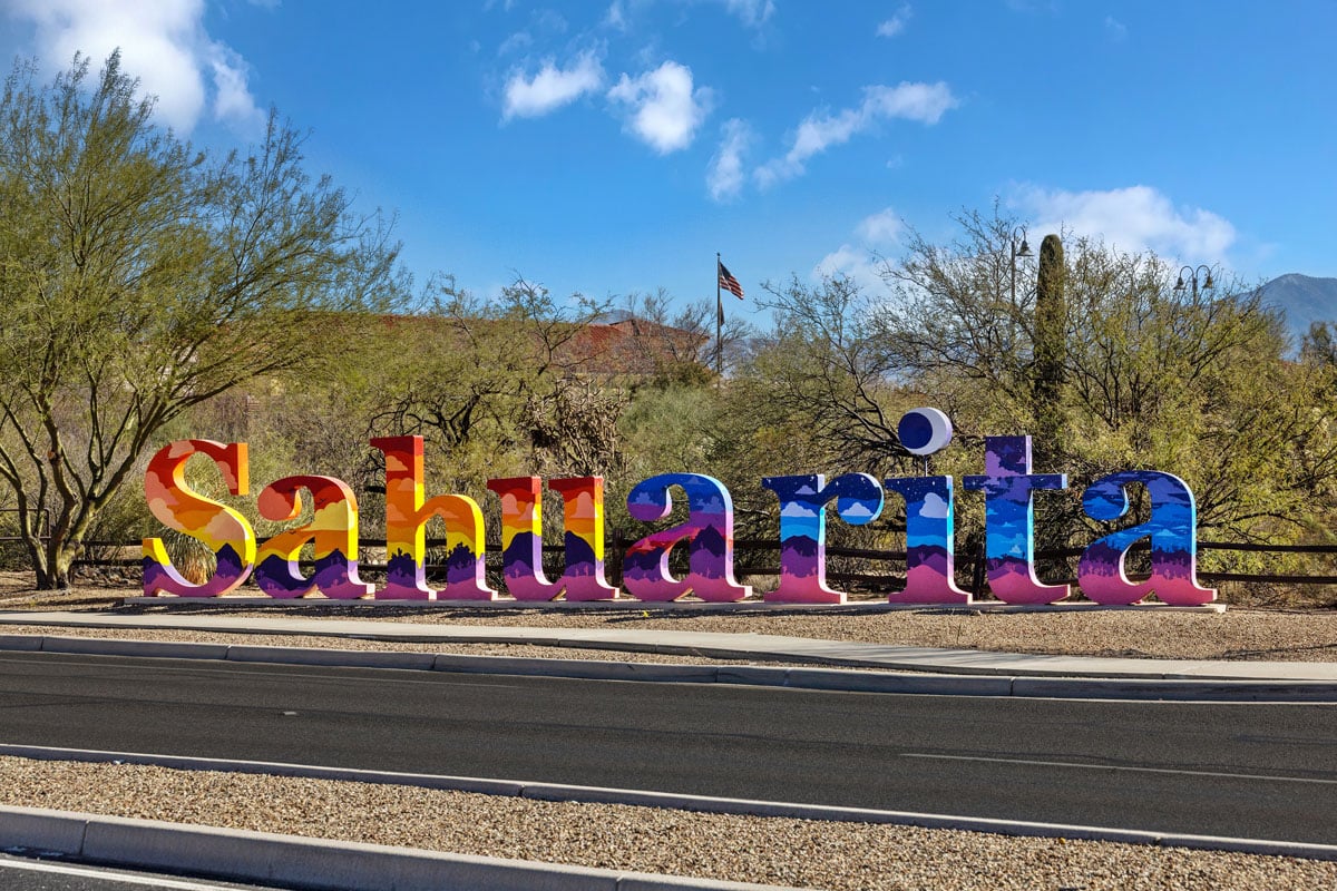 Welcome to Sahuarita community sign