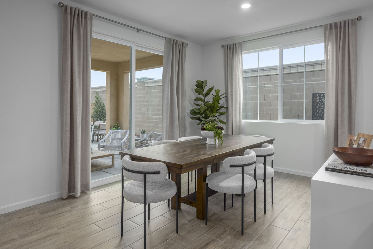 Spacious dining area