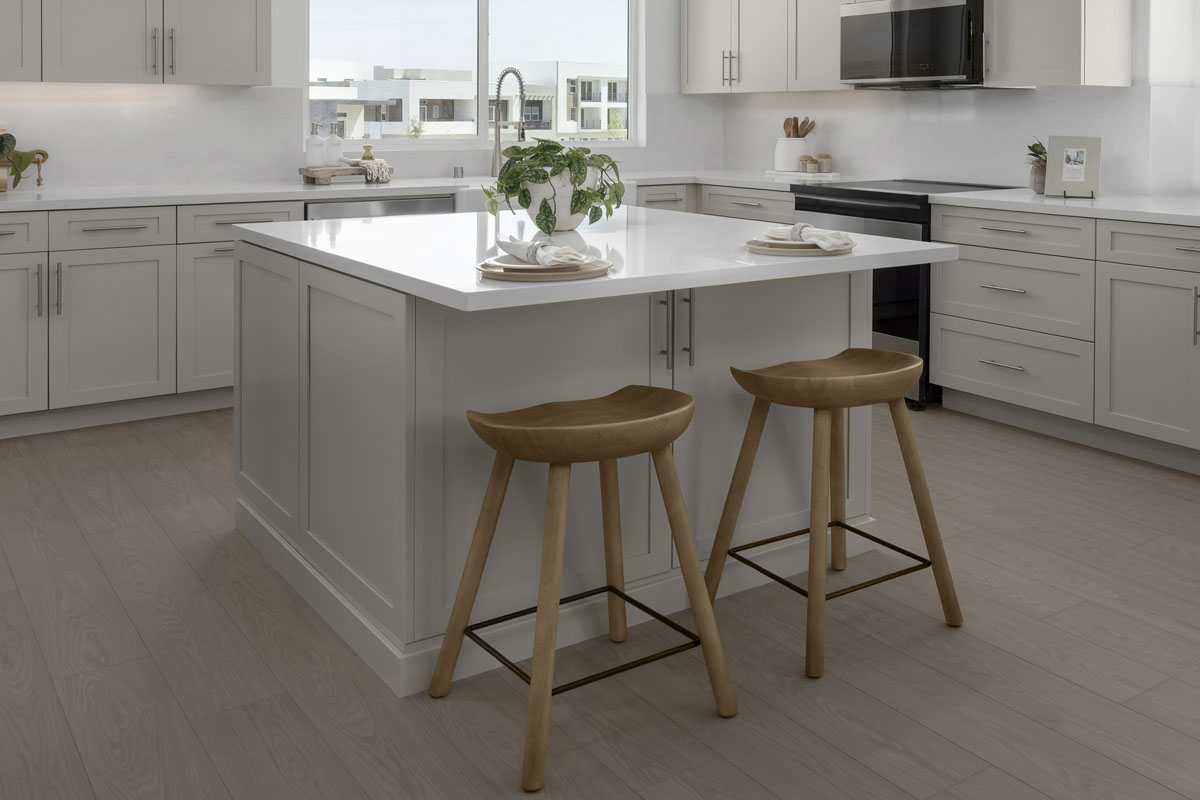 Kitchen island with decorative paneling