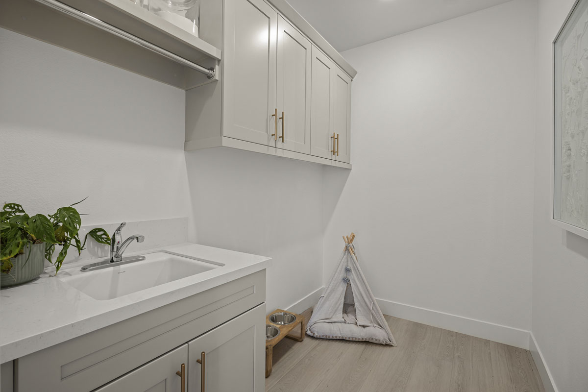 Laundry cabinets and sink