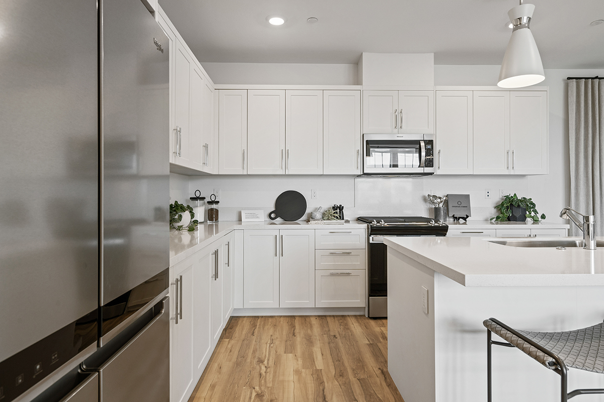 Pre-finished painted cabinets