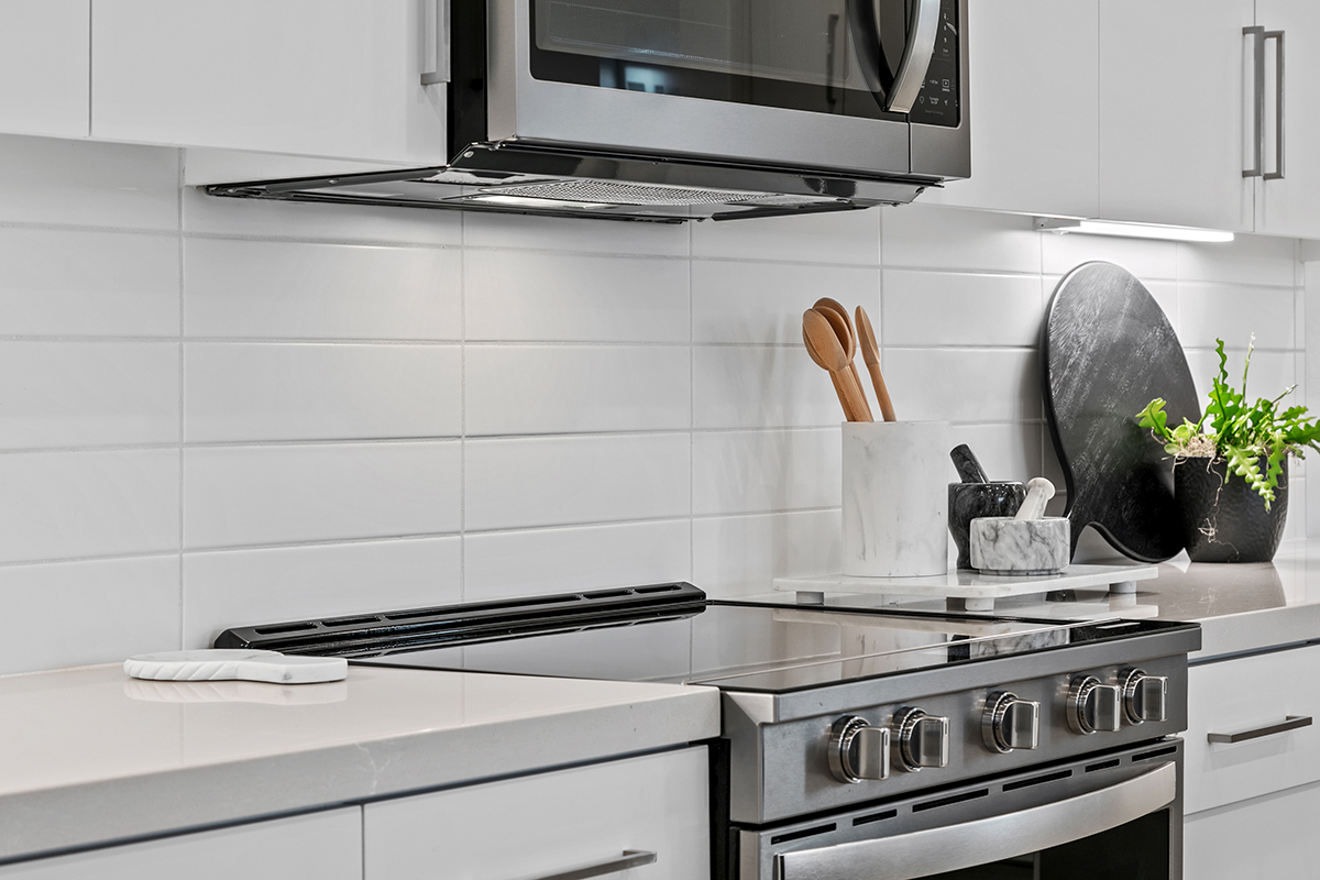 Full-height backsplash