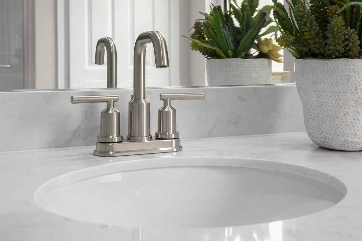 Optional satin nickel bath fixtures
