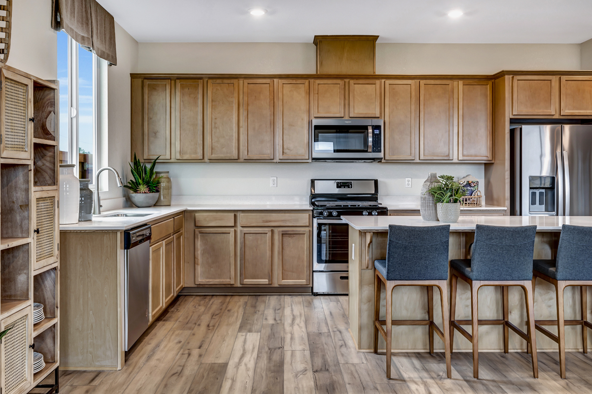 Open kitchen with island