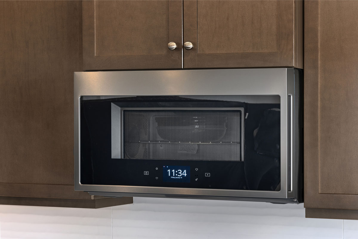 Stainless steel kitchen appliances