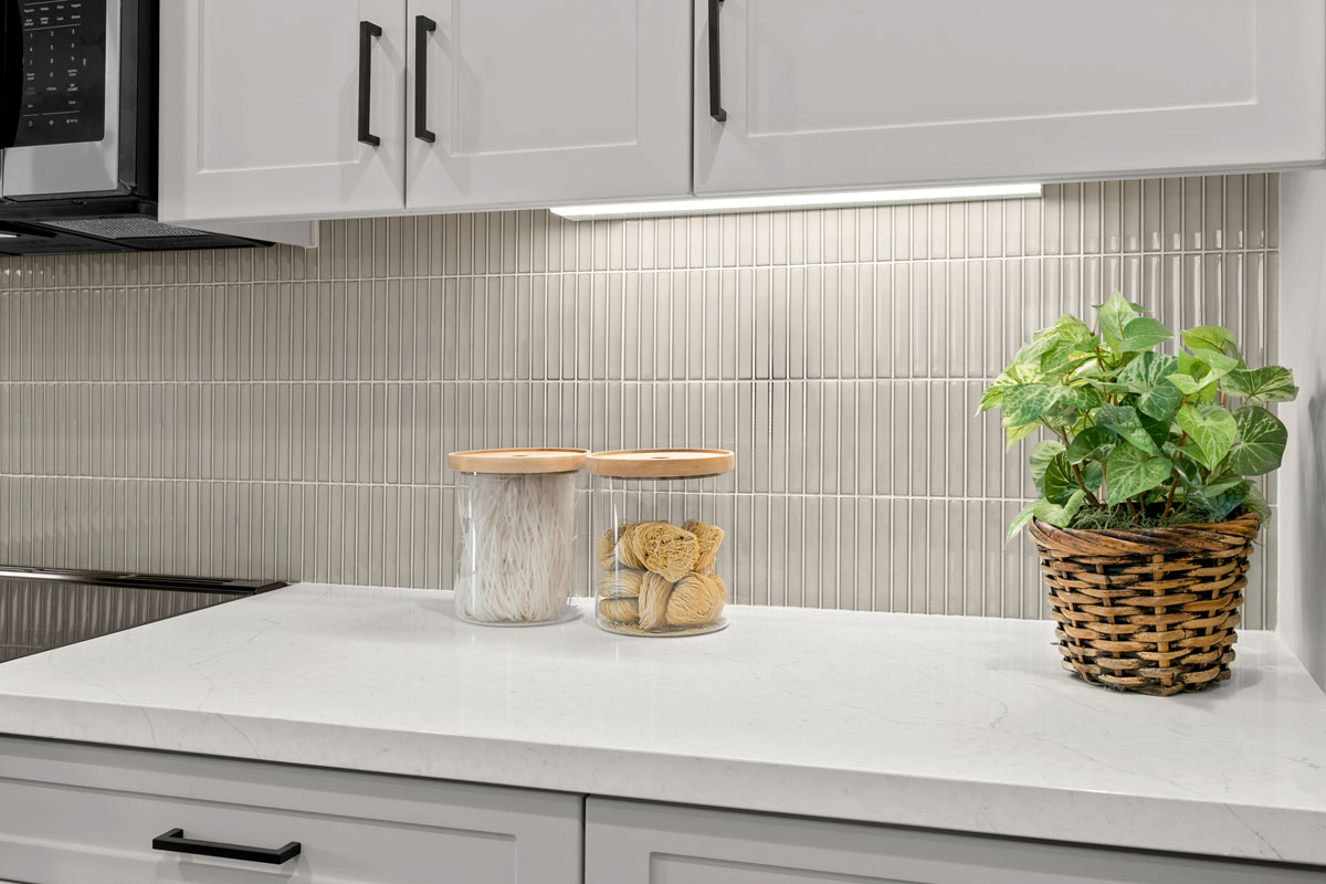 Optional custom tile kitchen backsplash 