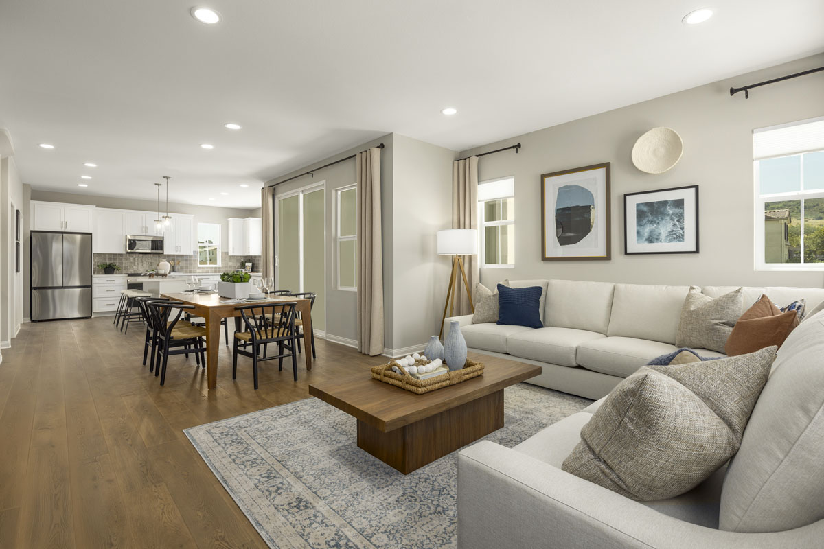 KB model home great room in San Diego, CA