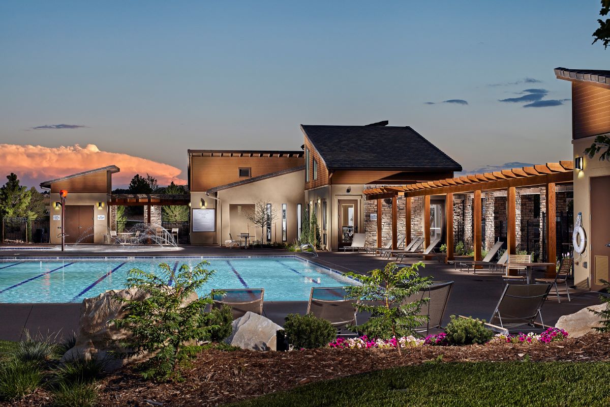 Community clubhouse pool