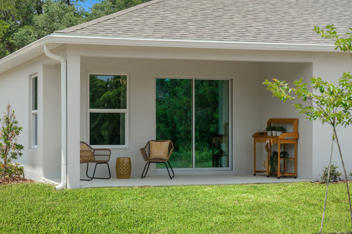 Covered back patio