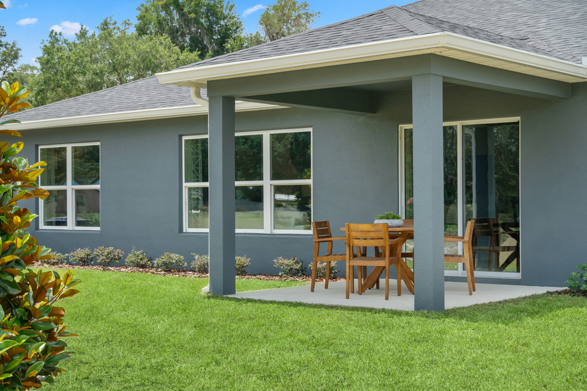 Covered back patio