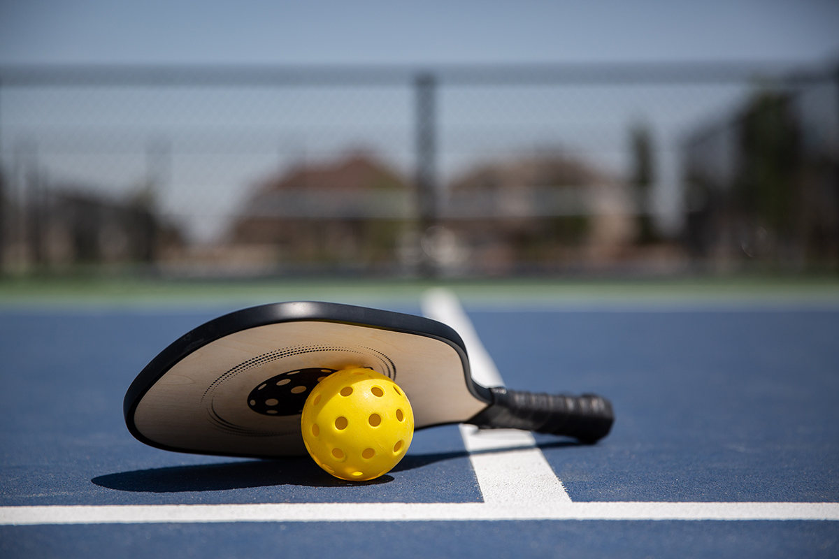 Close to pickleball courts