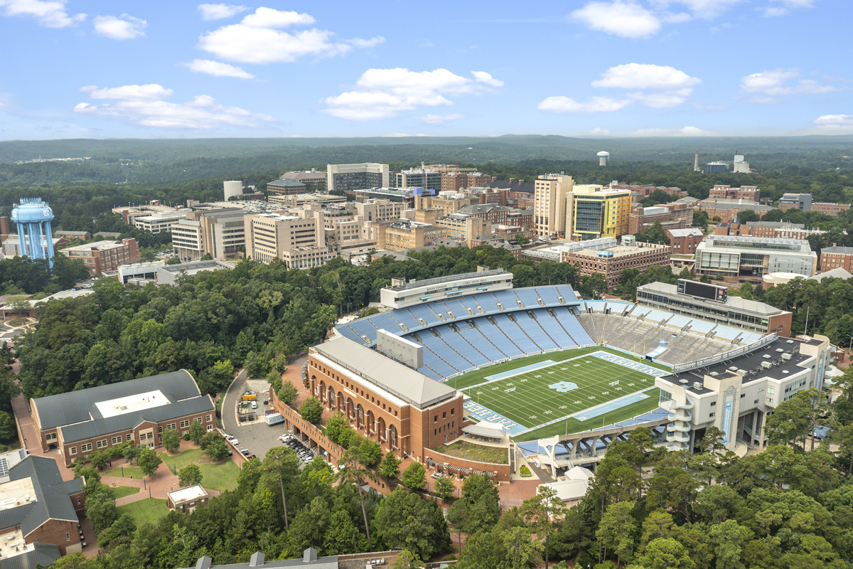 12-minute drive to Kenan Memorial Stadium