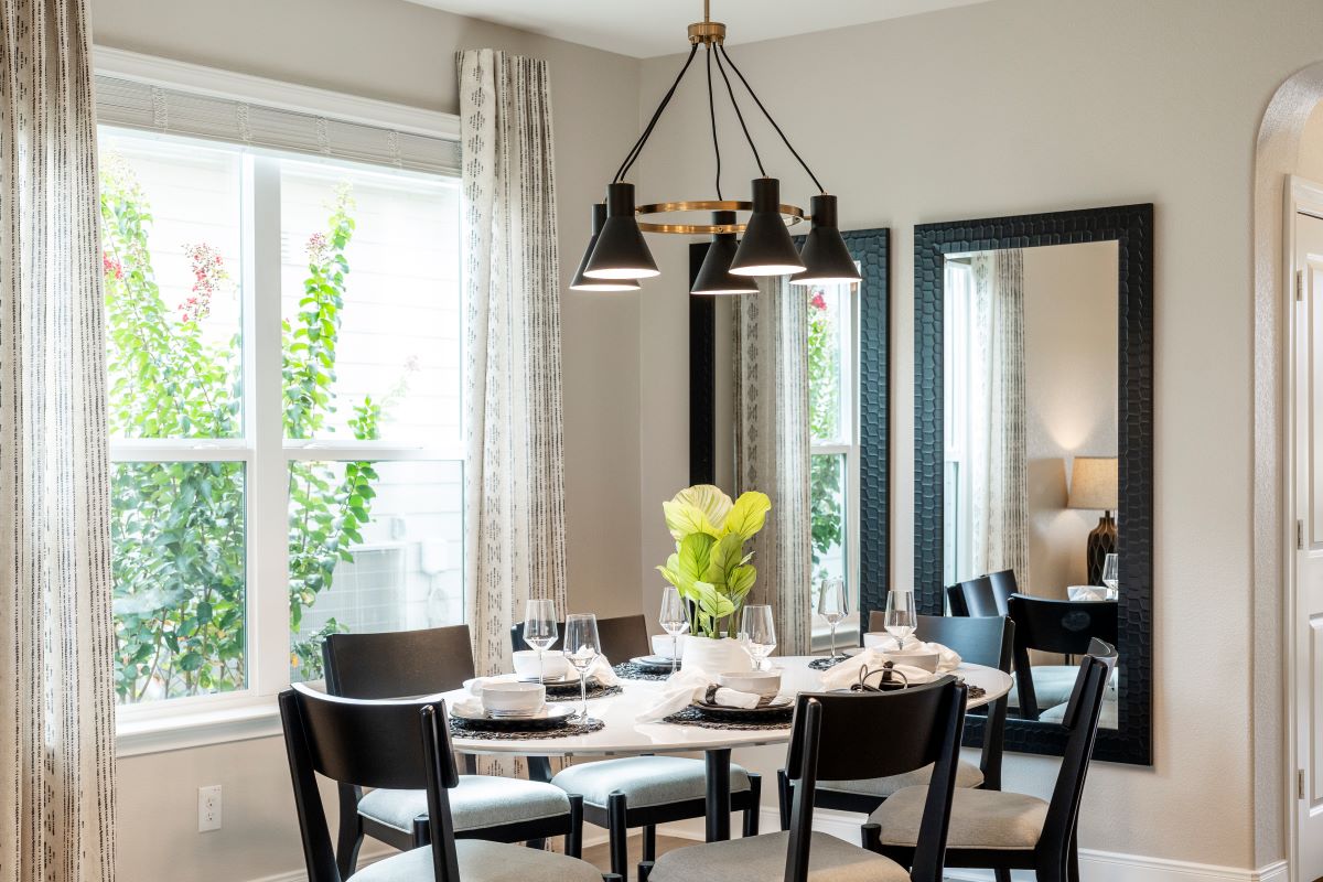 Five-light dining chandelier