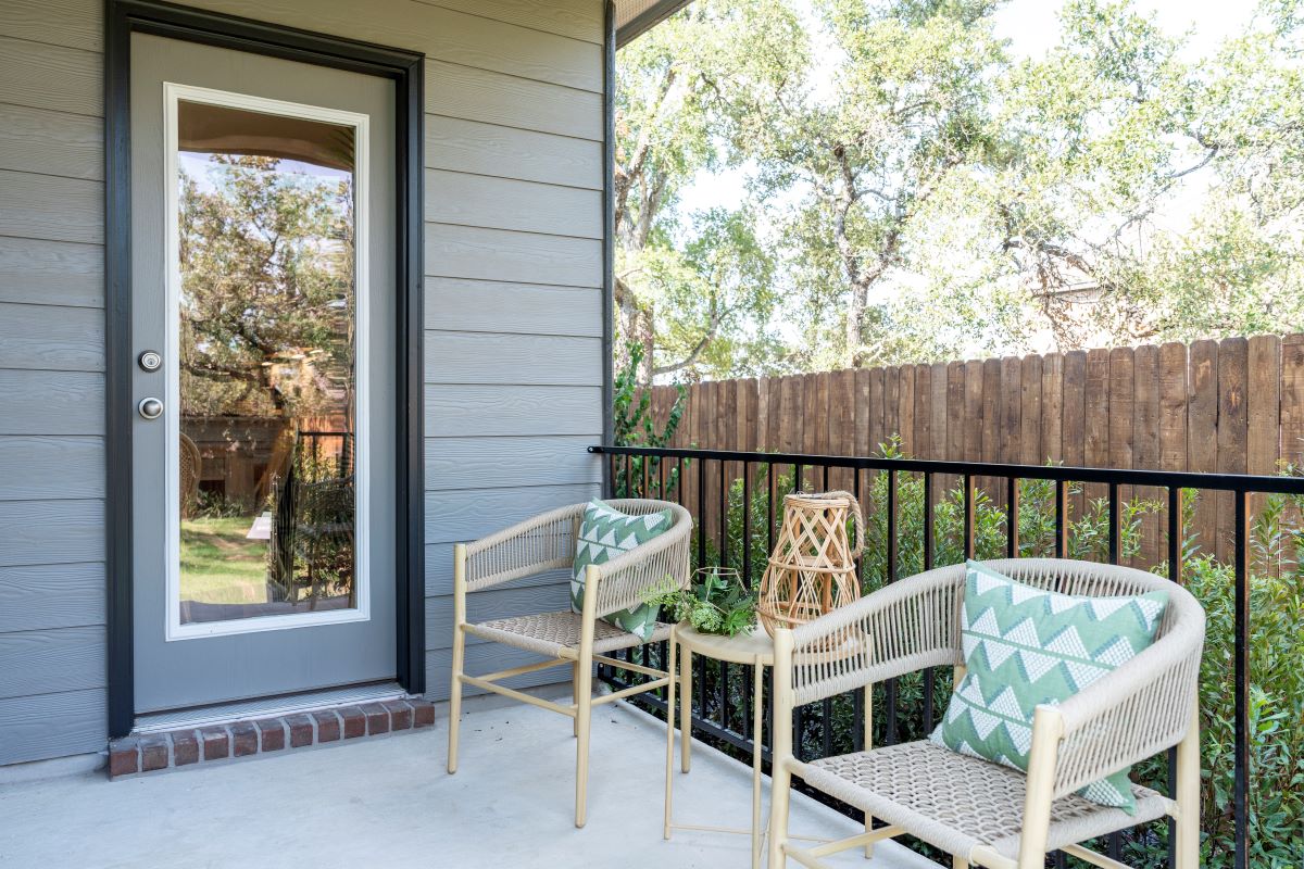 Covered back patio