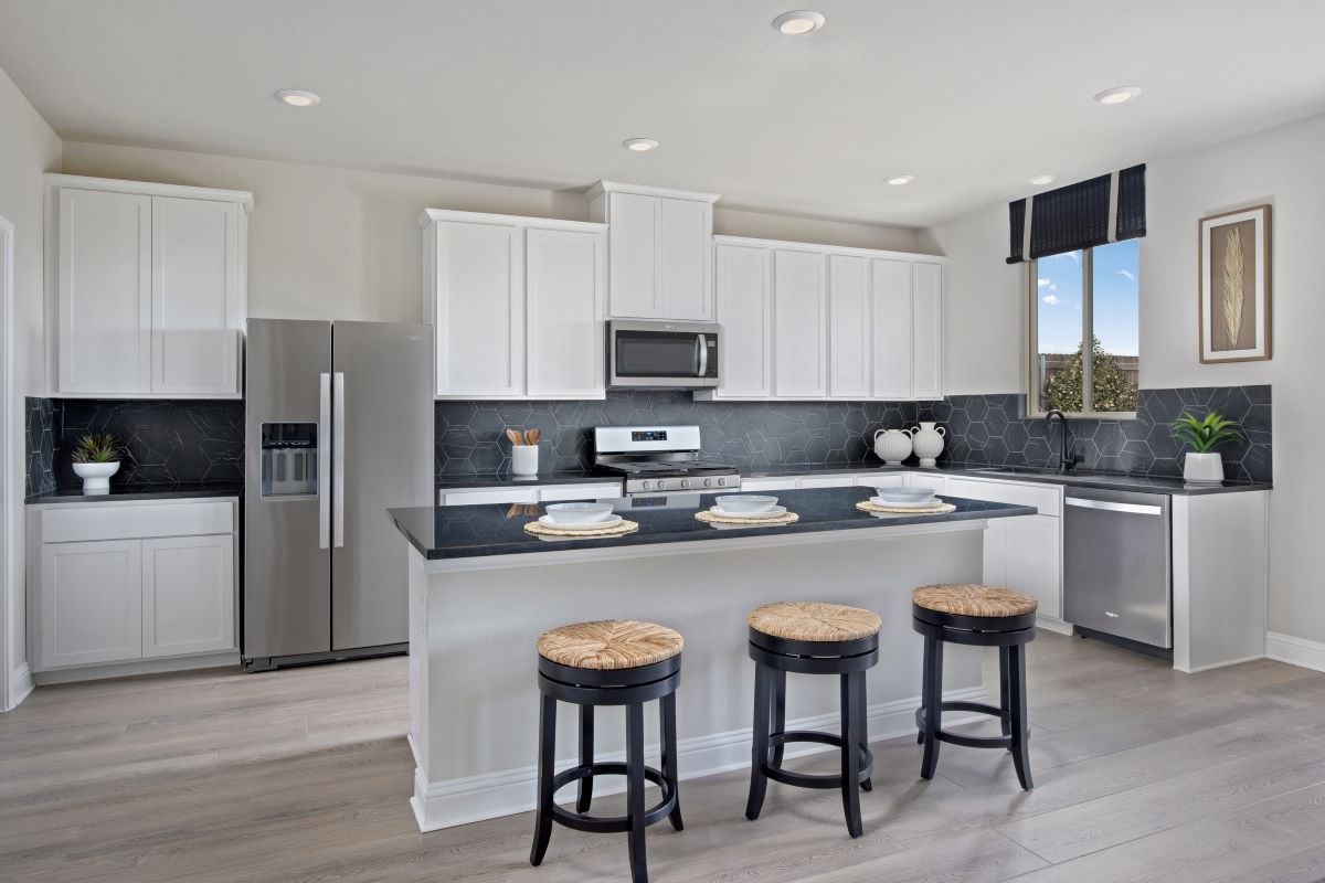 KB model home kitchen in Crandall, TX