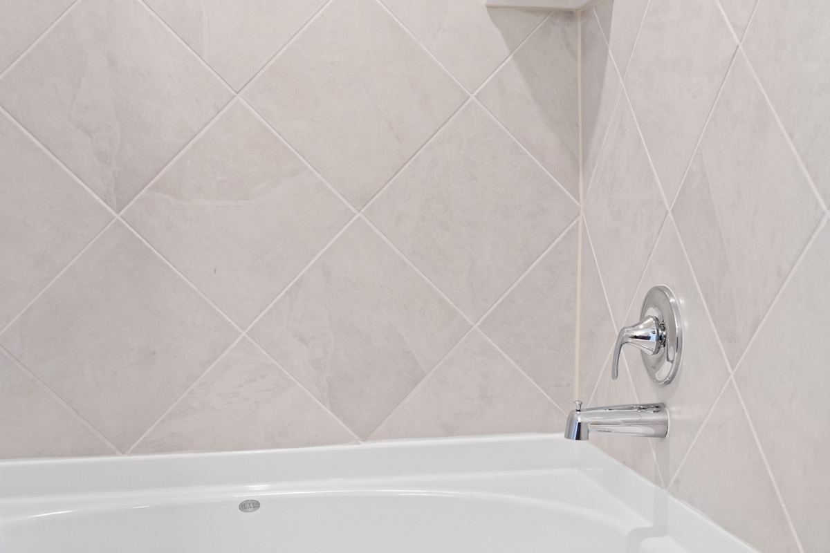 Tub with tile surround