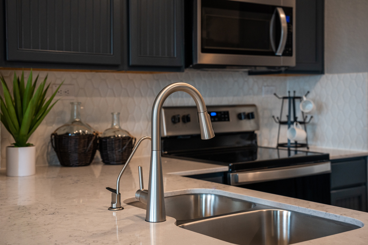 Moen® Sleek one-handle high-arc faucet