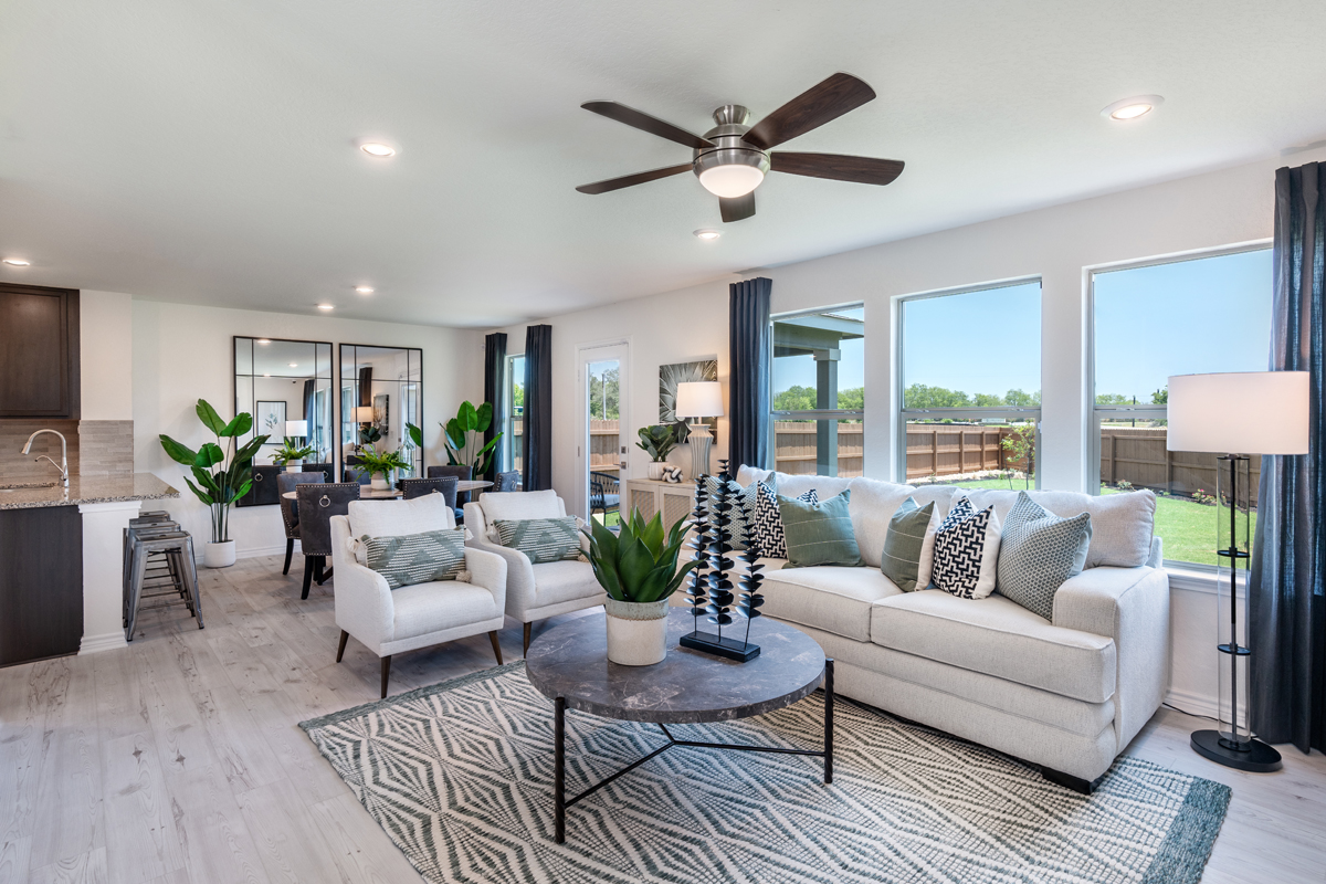 New Homes in San Antonio, TX - Mission del Lago Plan 1780 Great Room