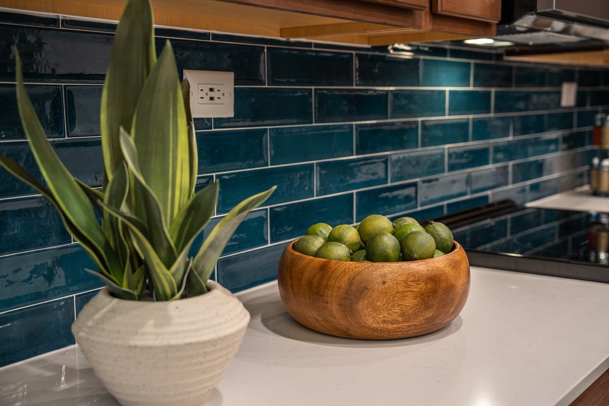 Emser® Raku tile backsplash