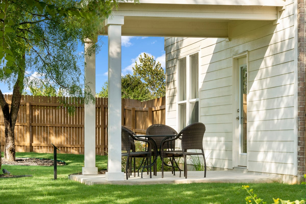 Rear covered patio