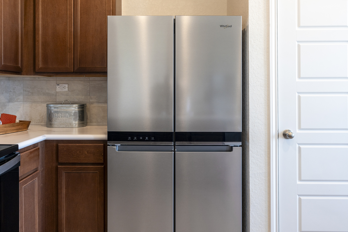 Stainless steel side-by-side refrigerator