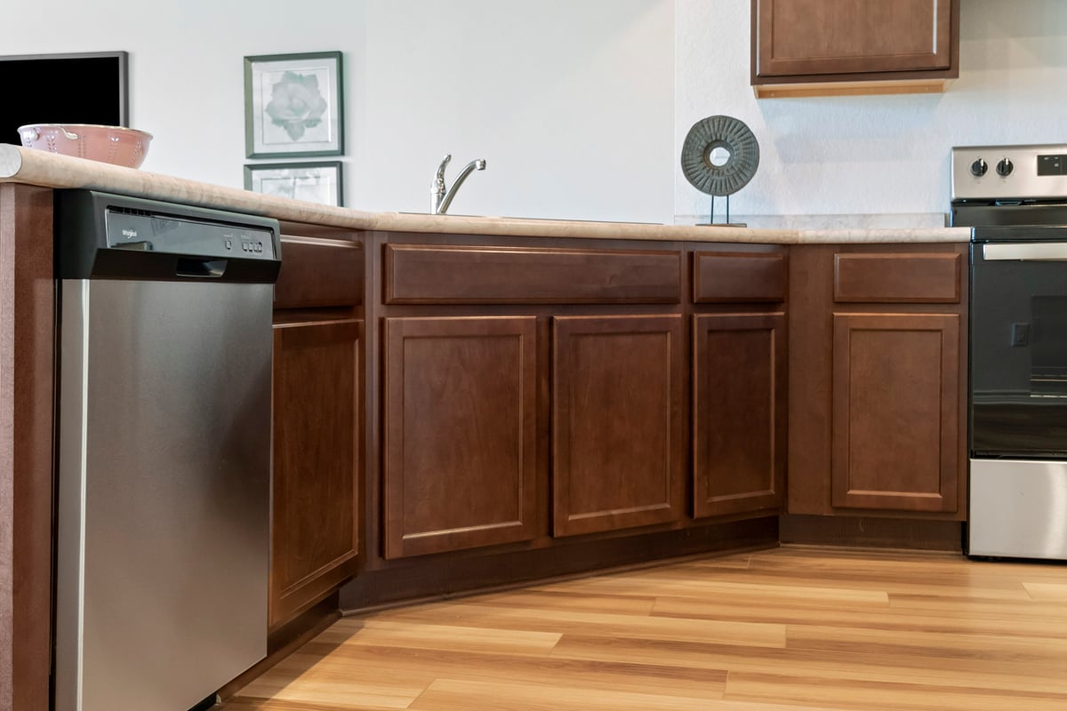 Expansive kitchen counter space