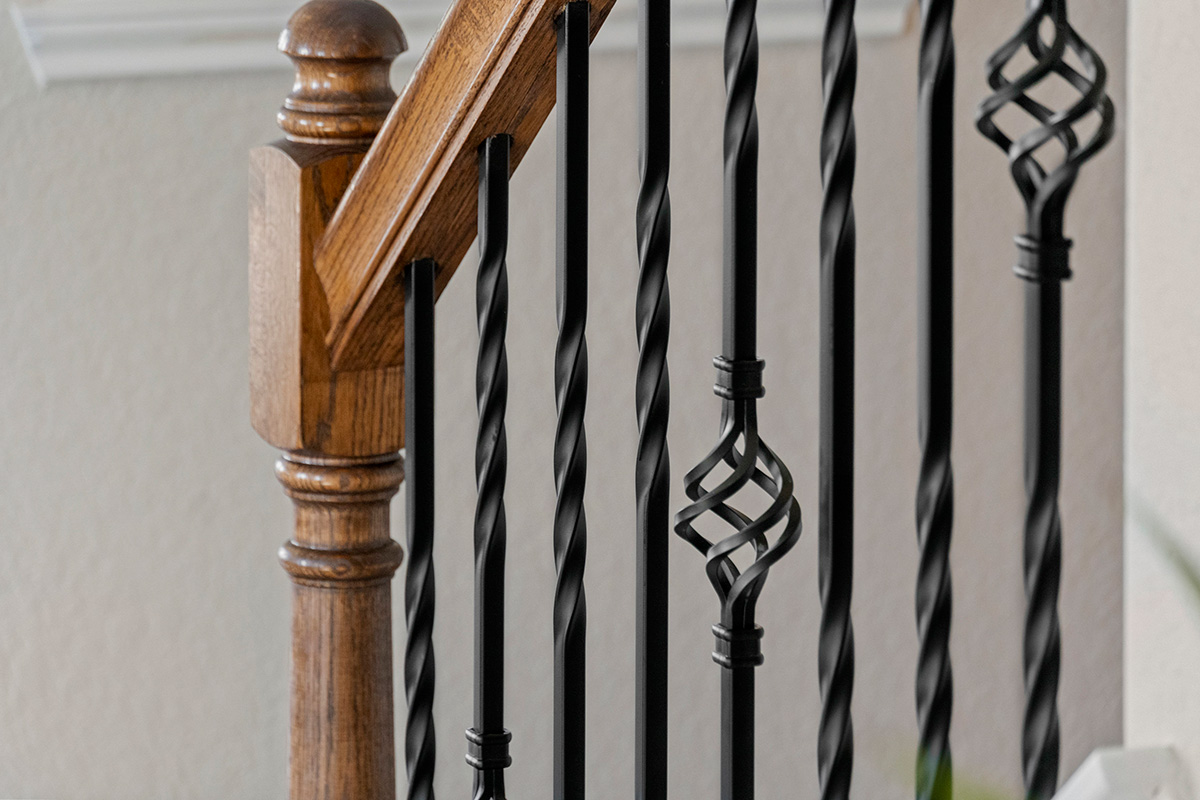 Wrought-iron stair rail