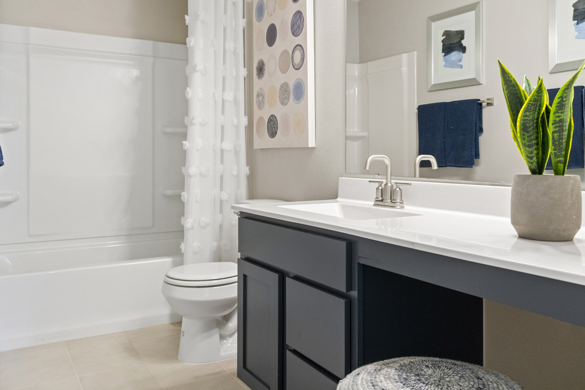 Tub/shower combo at bath 2