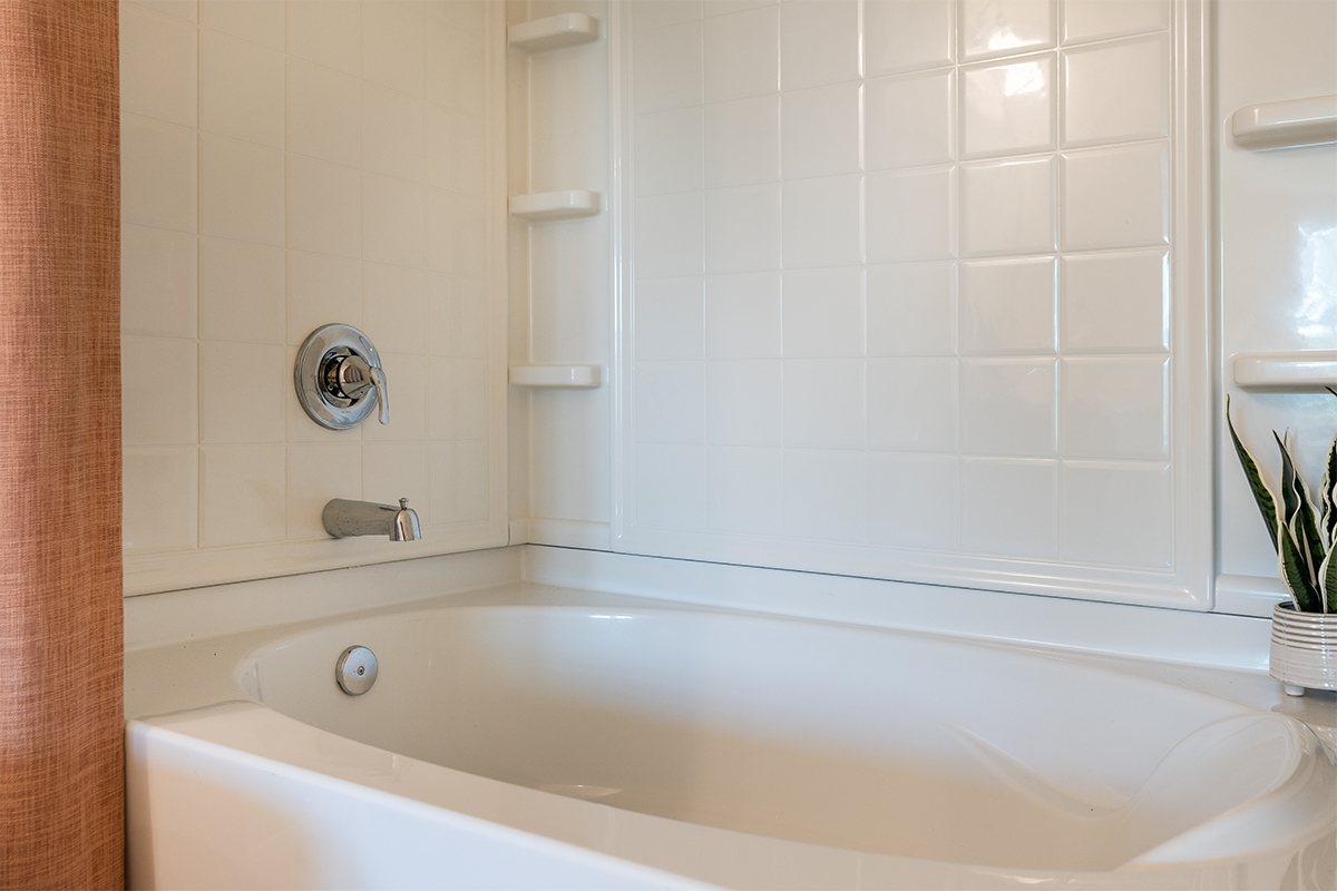 Garden tub/shower combination at primary bath