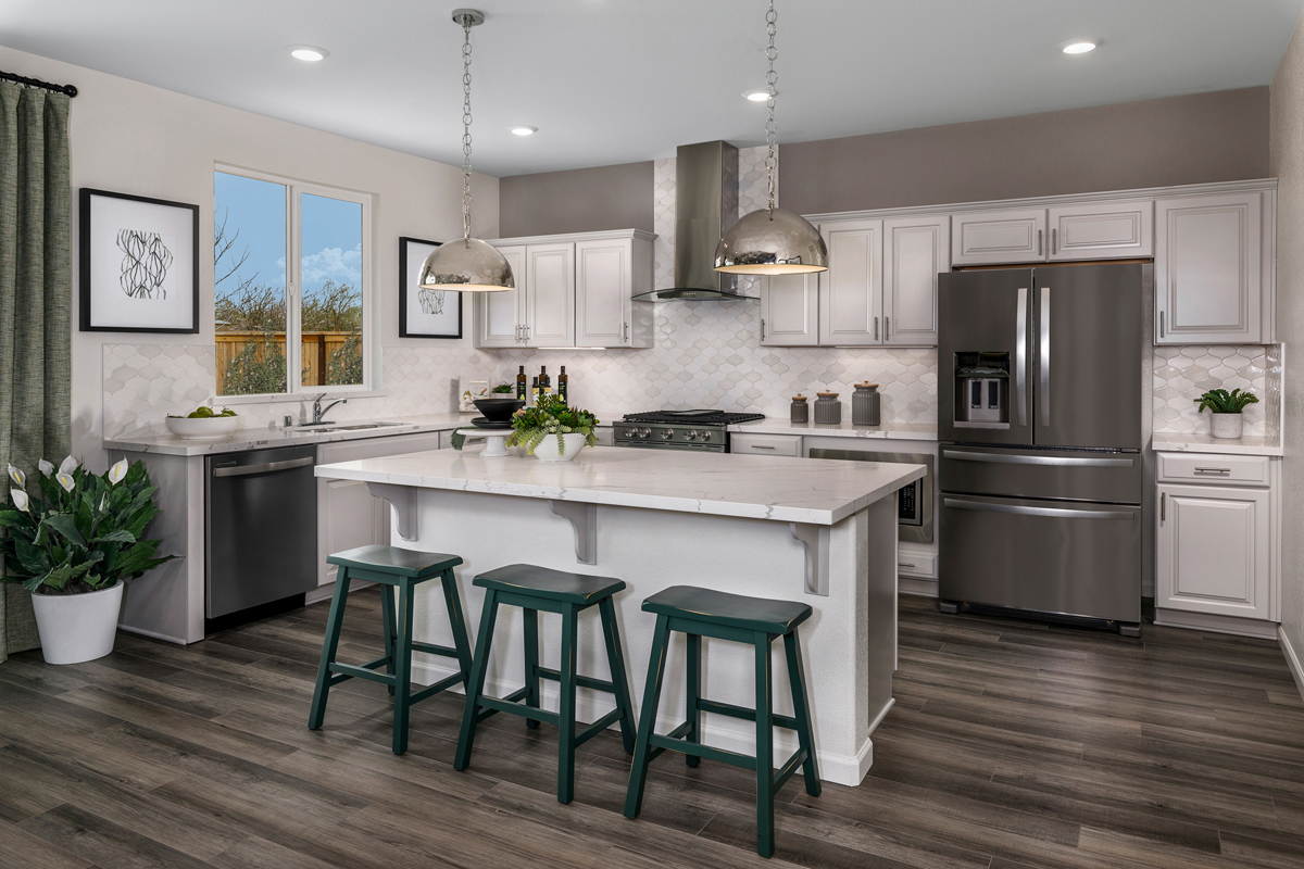 KB model home kitchen in Hughson, CA