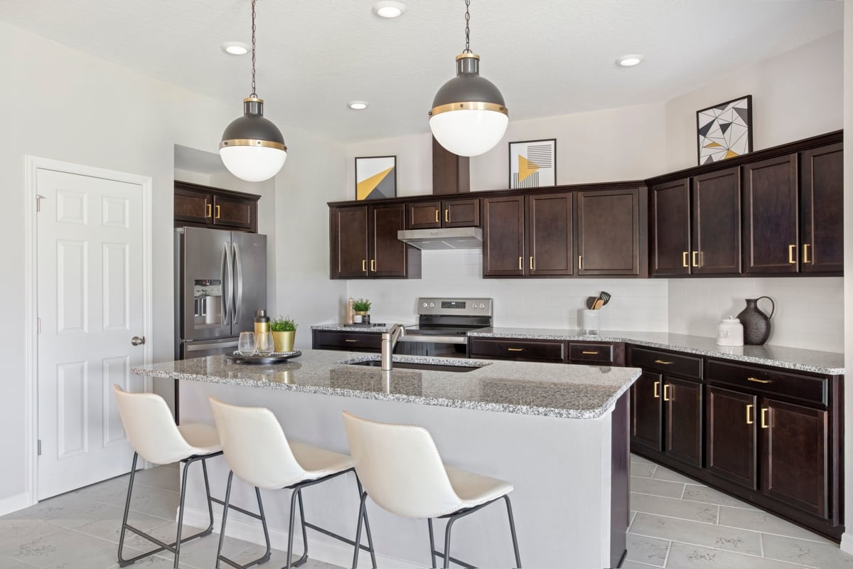 KB model home kitchen in Parrish, FL