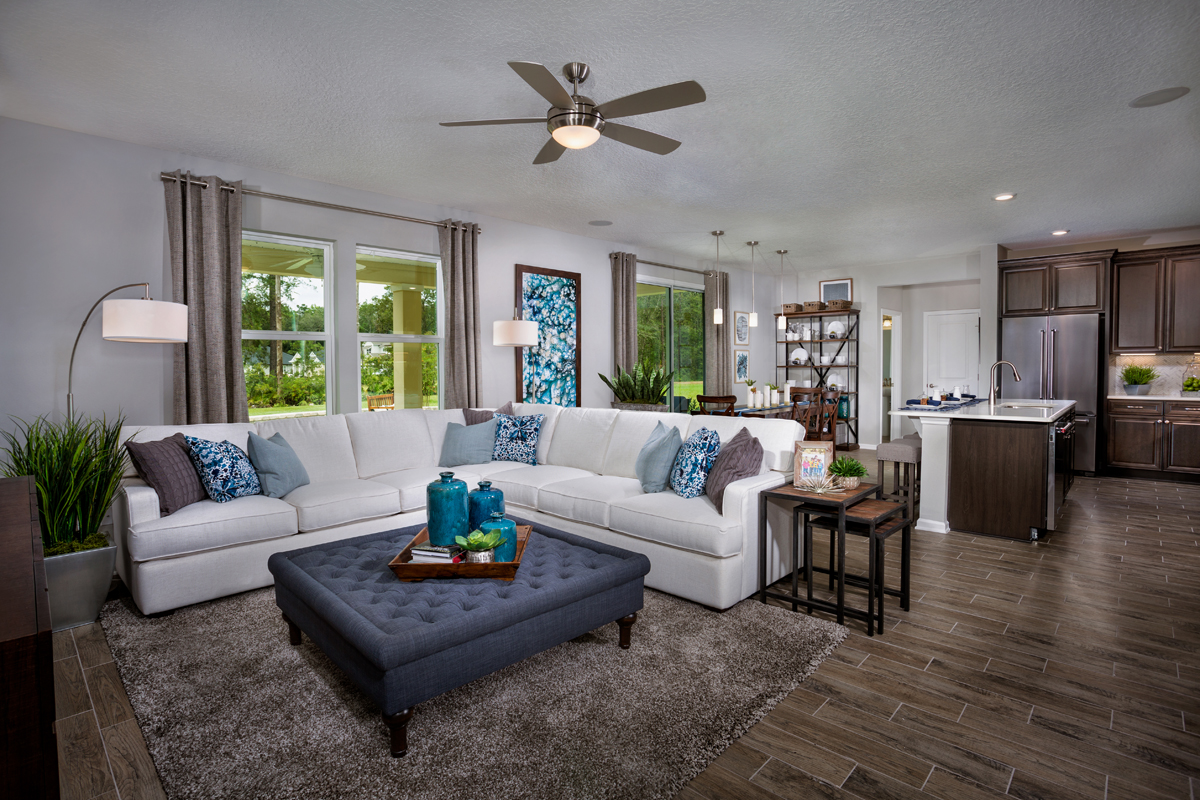 KB model home great room in St. Johns, FL