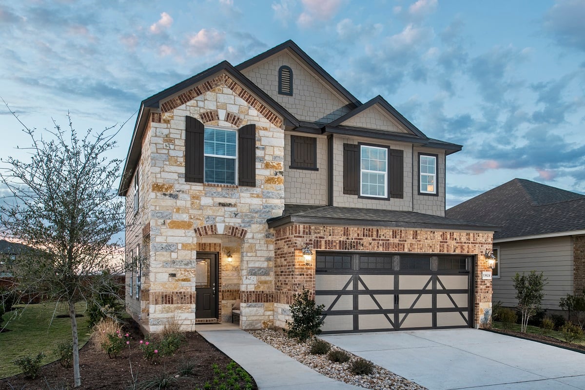 KB model home in Manor, TX